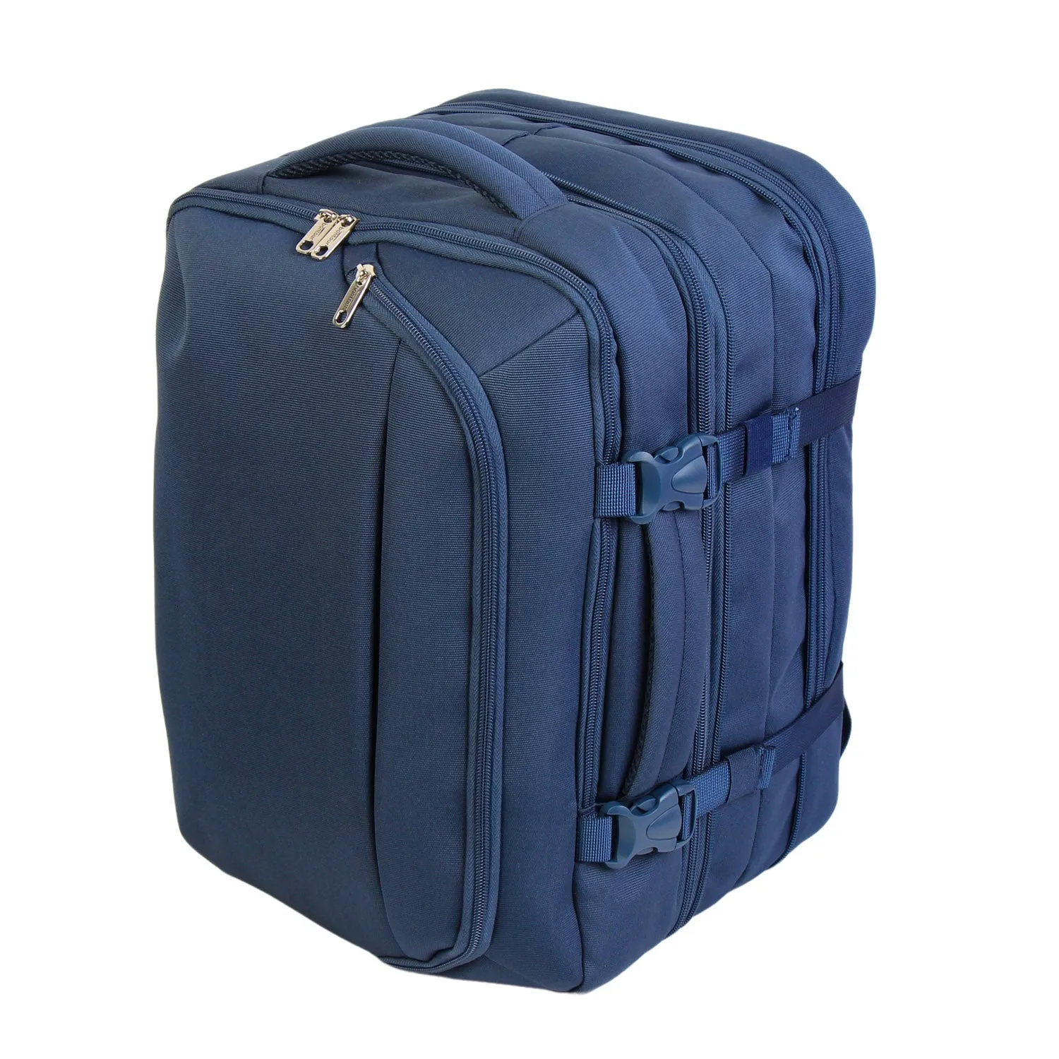 BONTOUR FlexiGo Backpack for Wizzair 40x30x20cm, Expandable Carry-On hand luggage in Blue color